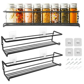 Étagère à épices mural en métal