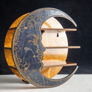 Etagère en forme de lune à trois étages