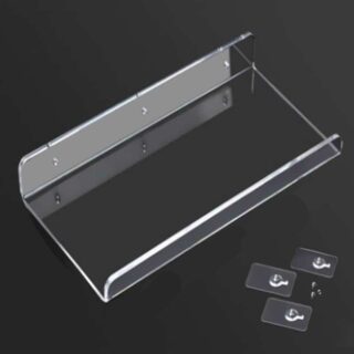 Étagère murale transparente de rangement pour salle de bain