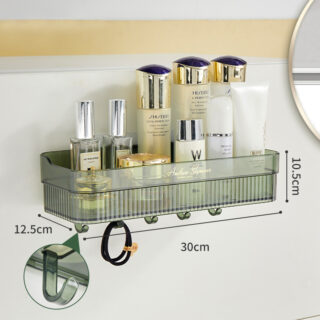 Etagère murale avec organisateur transparent pour douche