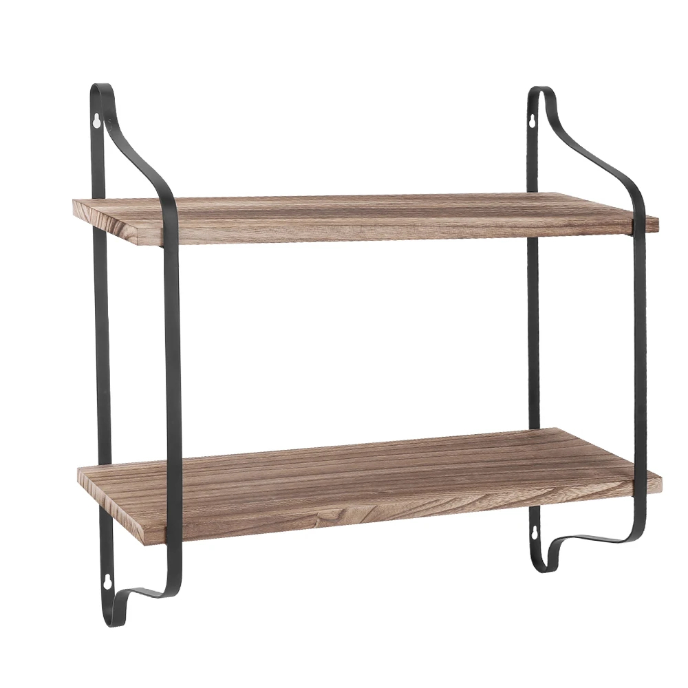 MBQQ Étagère Murale Industrielle En Bois Rustique Avec Barre Porte- Serviettes, 50,8 Cm, étagère Flottante Pour Décoration D'intérieur, étagère Murale En Bois, Gris Rétro