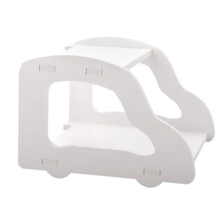 Étagère murale TV double étage pour décodeur et wifi sur fond blanc