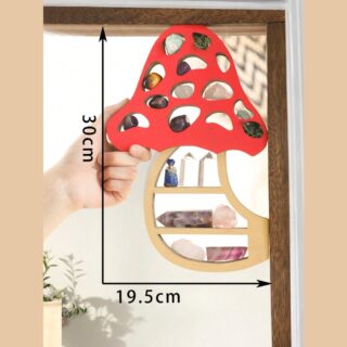 Étagère murale en forme de champignon en bois